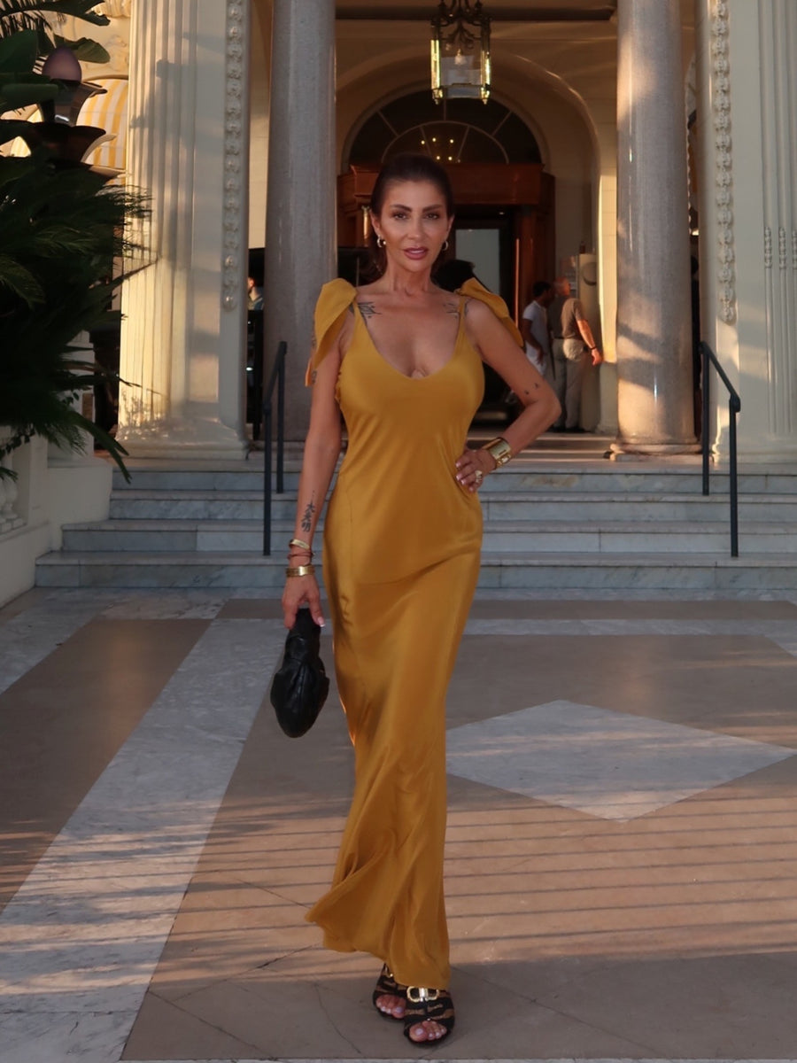 Golden Silk Dress