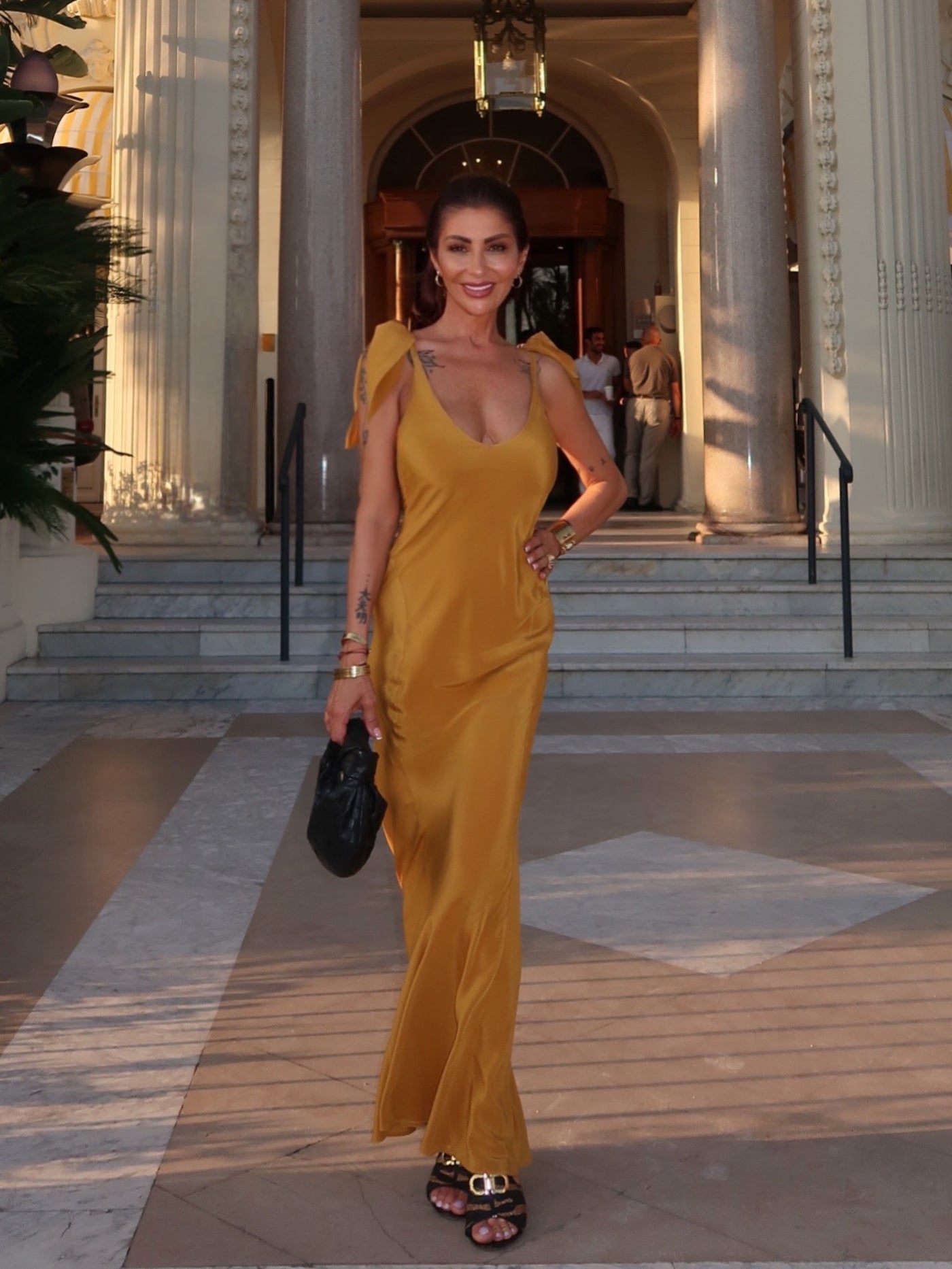 Golden Silk Dress