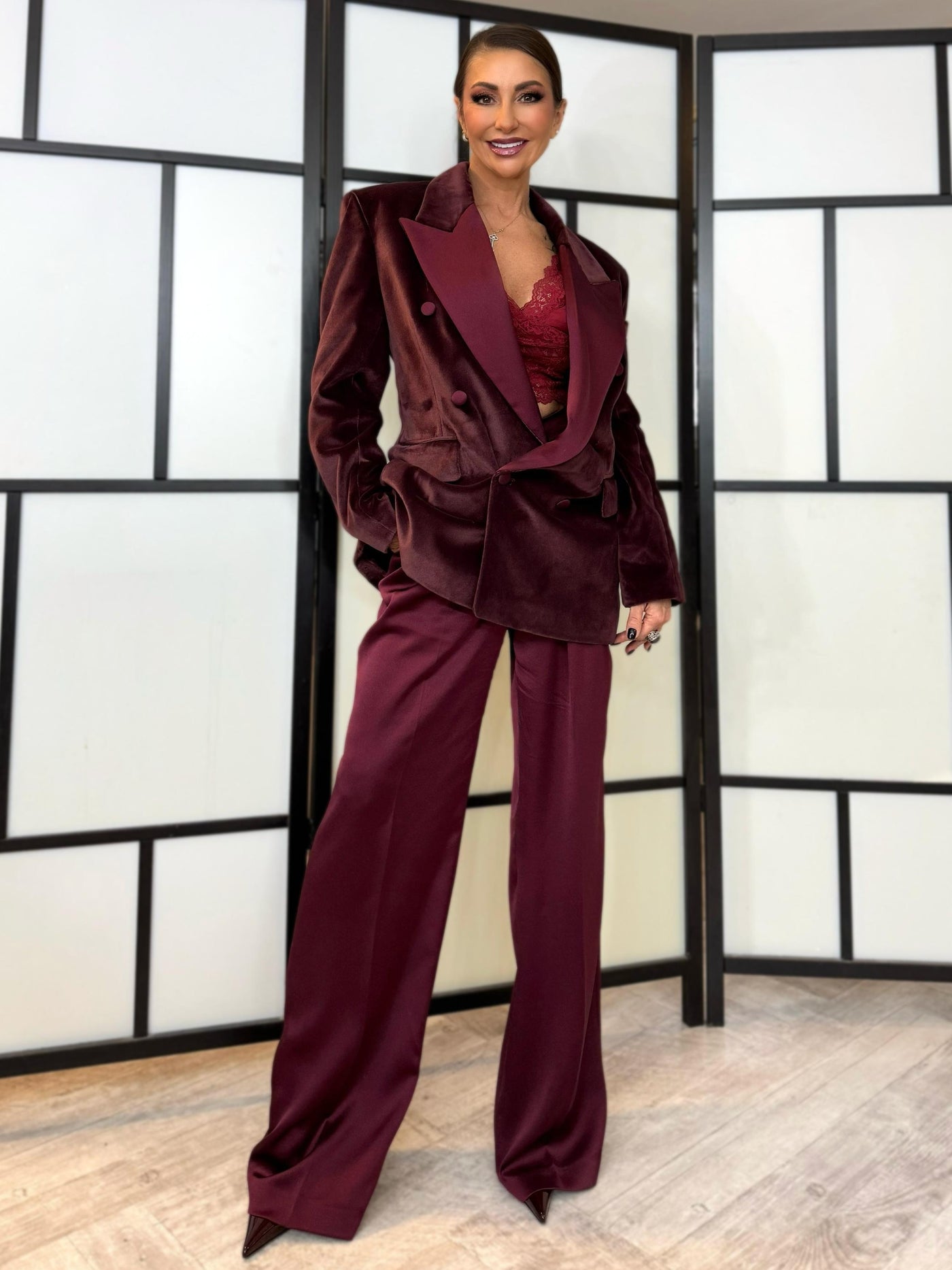 Burgundy - luxe suit