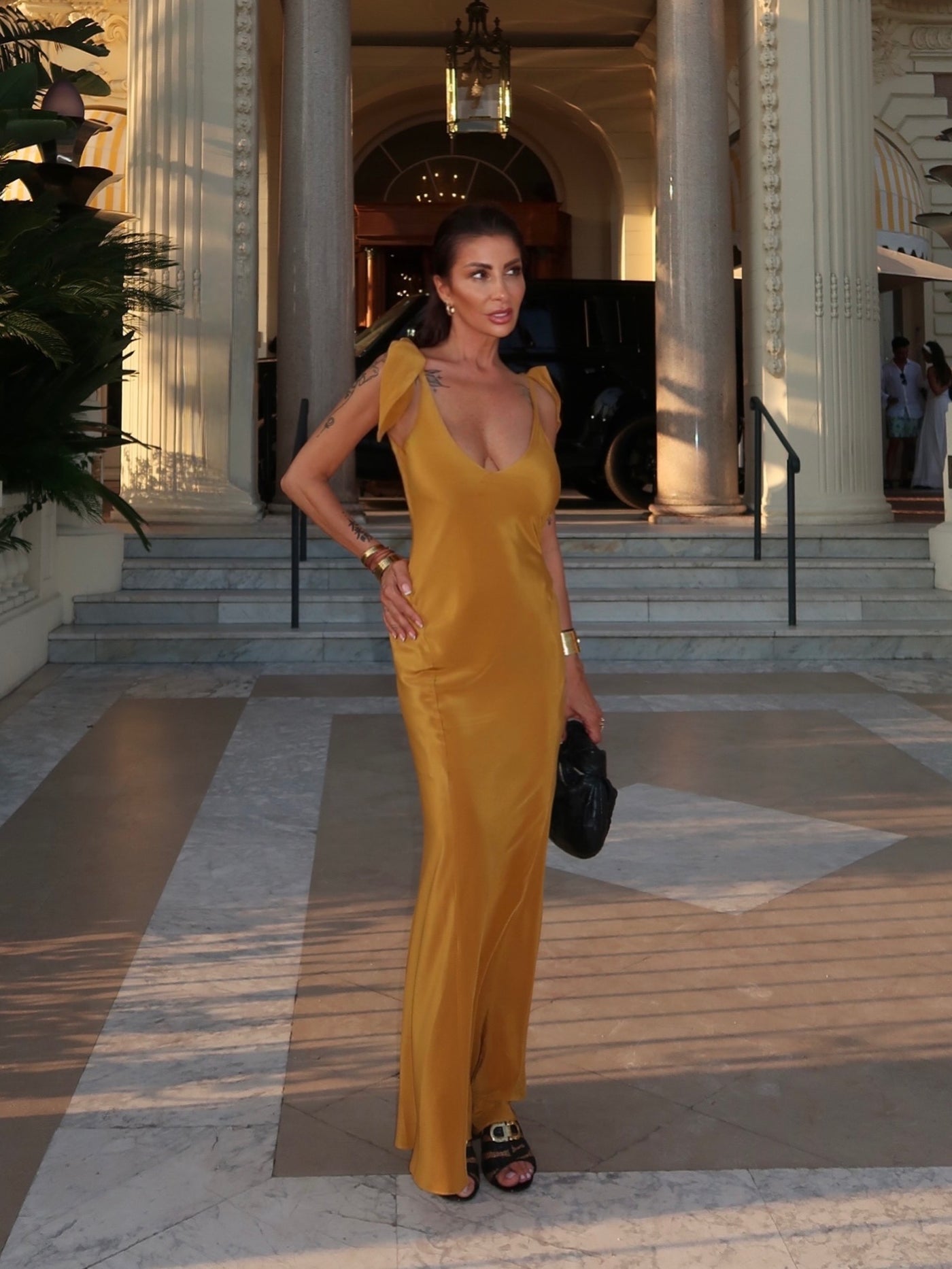 Golden Silk Dress