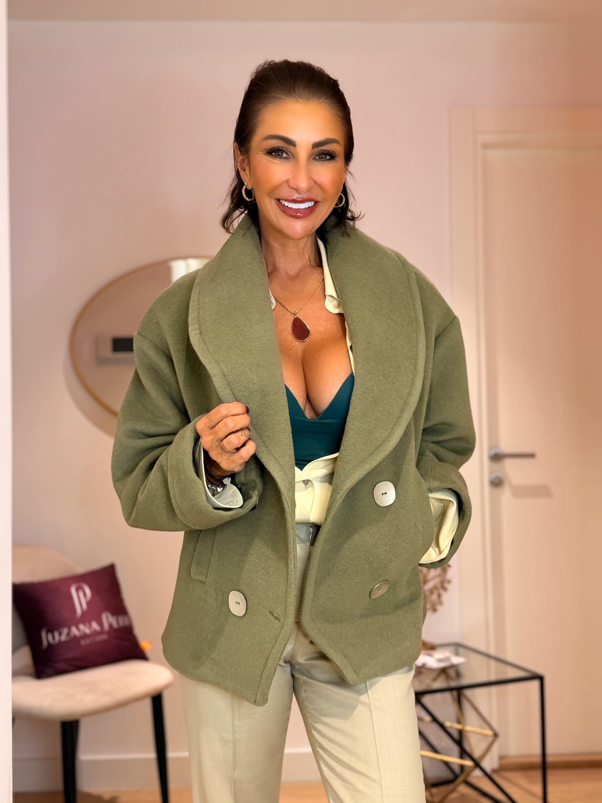 SUZANA PERIĆ OLIVE COCOON COAT