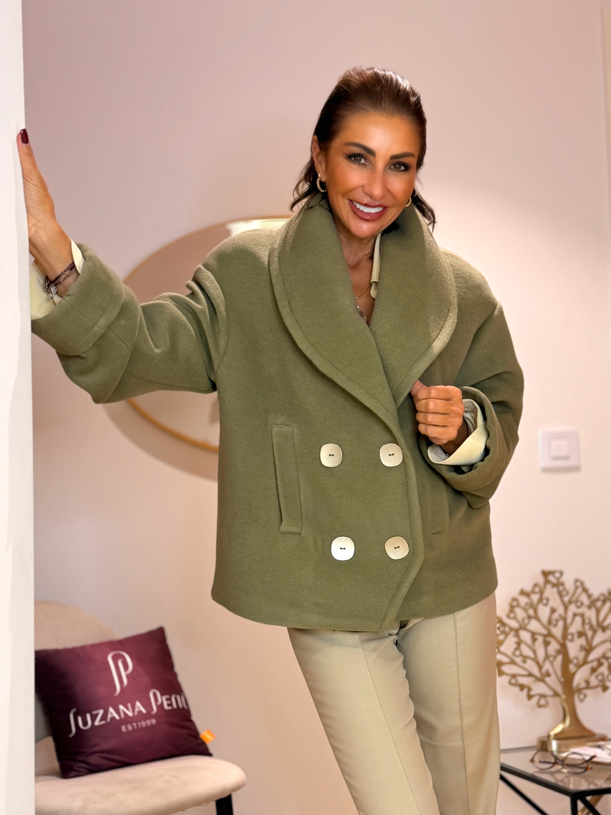 SUZANA PERIĆ OLIVE COCOON COAT
